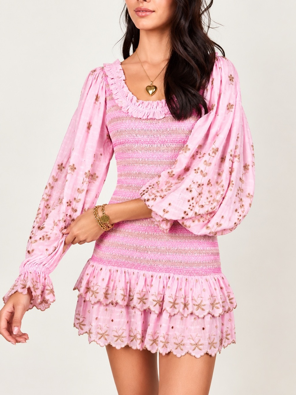 LoveShackFancy Celia mini dress, XS